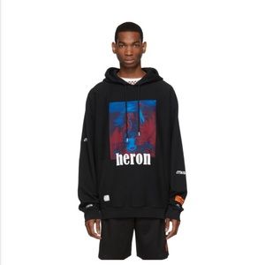 Heron Preston black heron hoodie